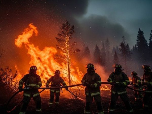 Un incendio forestal de gran magnitud mantiene en Alerta Roja a la comuna de Constitución